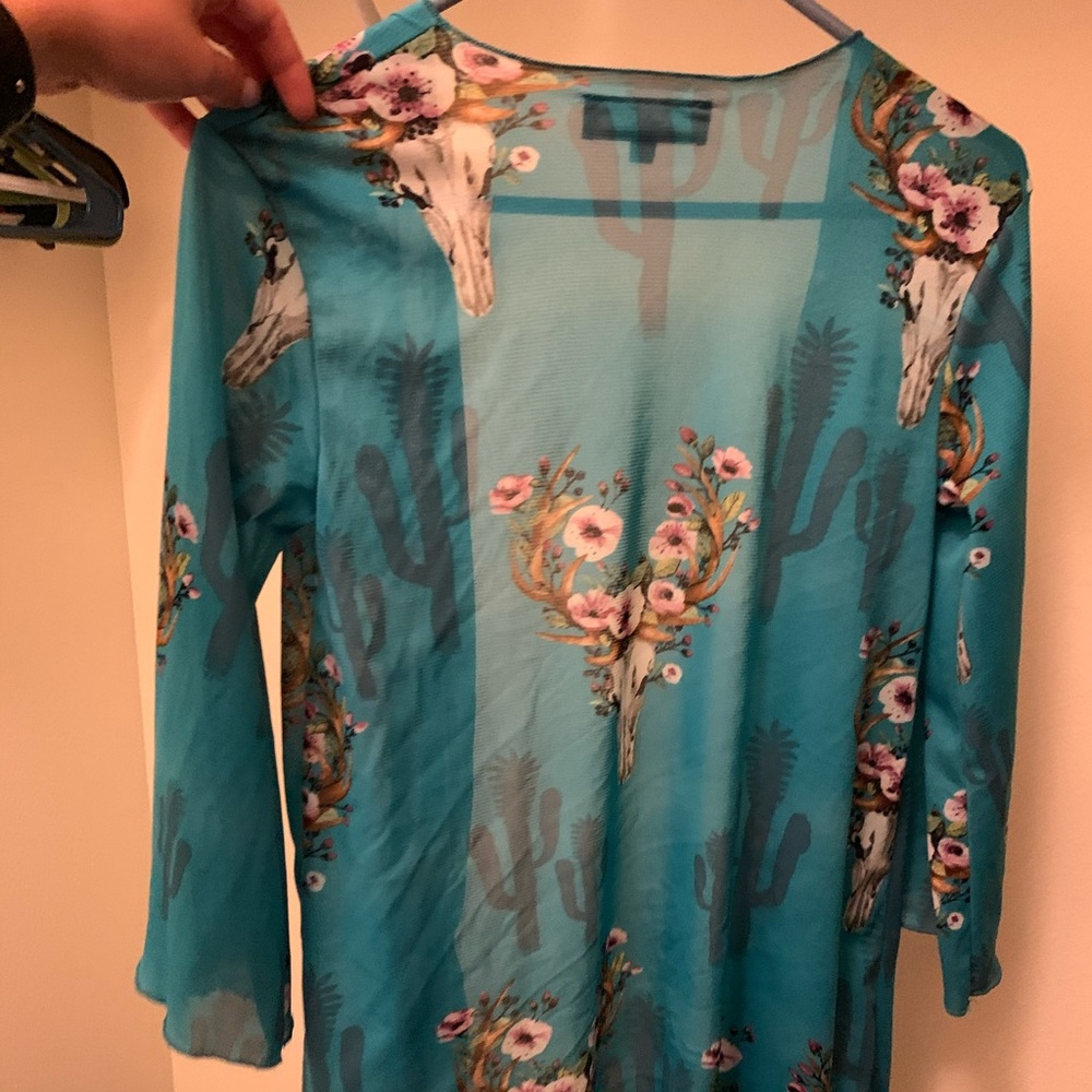 Cow skull cardigan